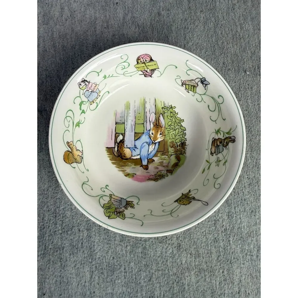Wedgwood Peter Rabbit 3 Pc Childs Dish Set 2 Bowls Mug Beatrix Potter England